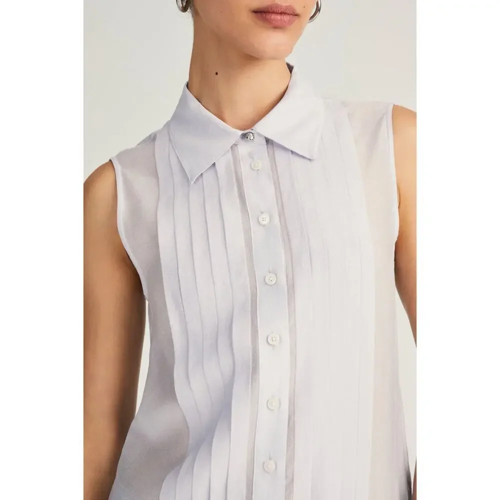 Derek Lam Ivory Sleeveless Blouse - Picture 3 of 5